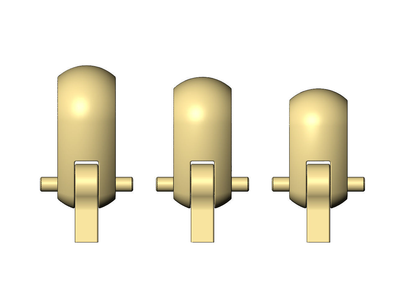 Rounded bail connection for 3 4 5mm chains 3D print model_4