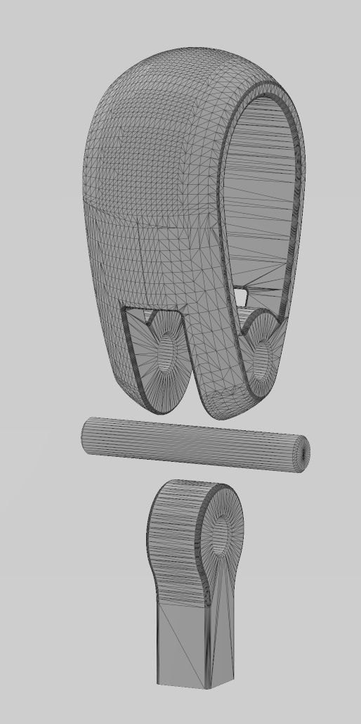 Rounded bail connection for 3 4 5mm chains 3D print model_14