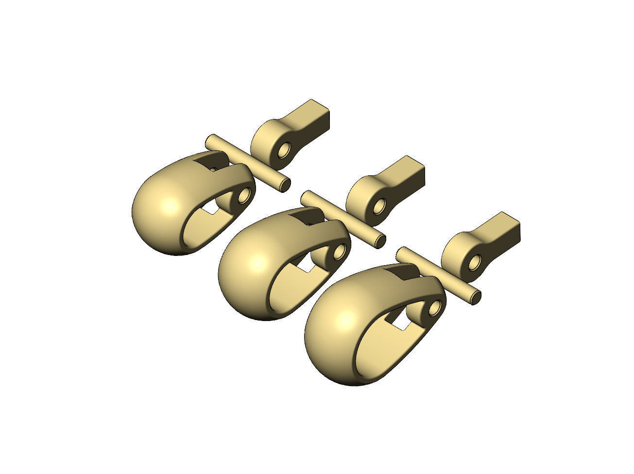 Rounded bail connection for 3 4 5mm chains 3D print model_8