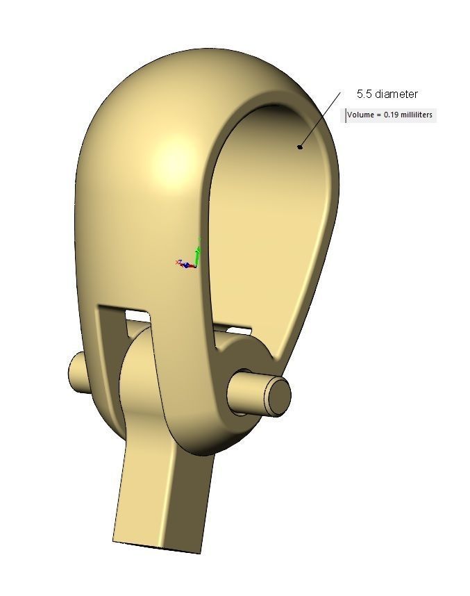 Rounded bail connection for 3 4 5mm chains 3D print model_15