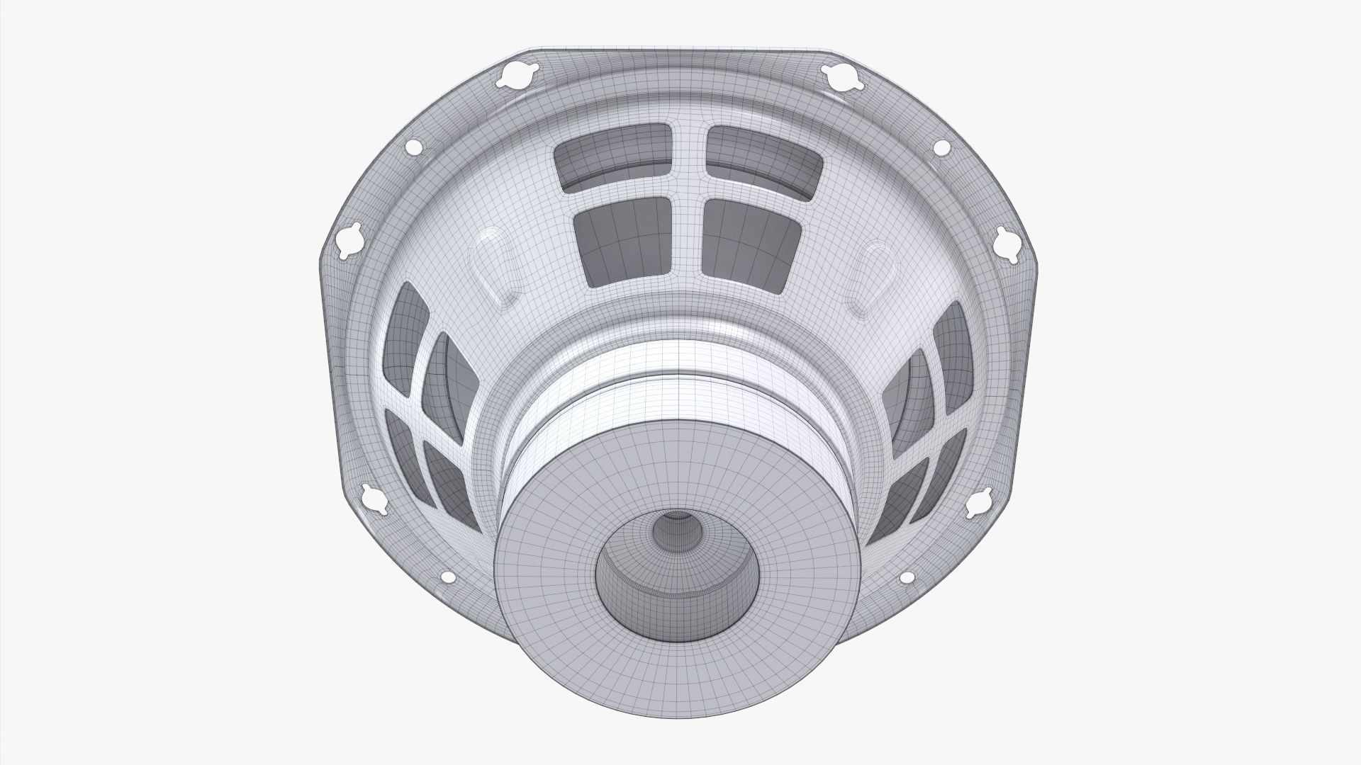 Studio monitor woofer 8-inch 3D model_8