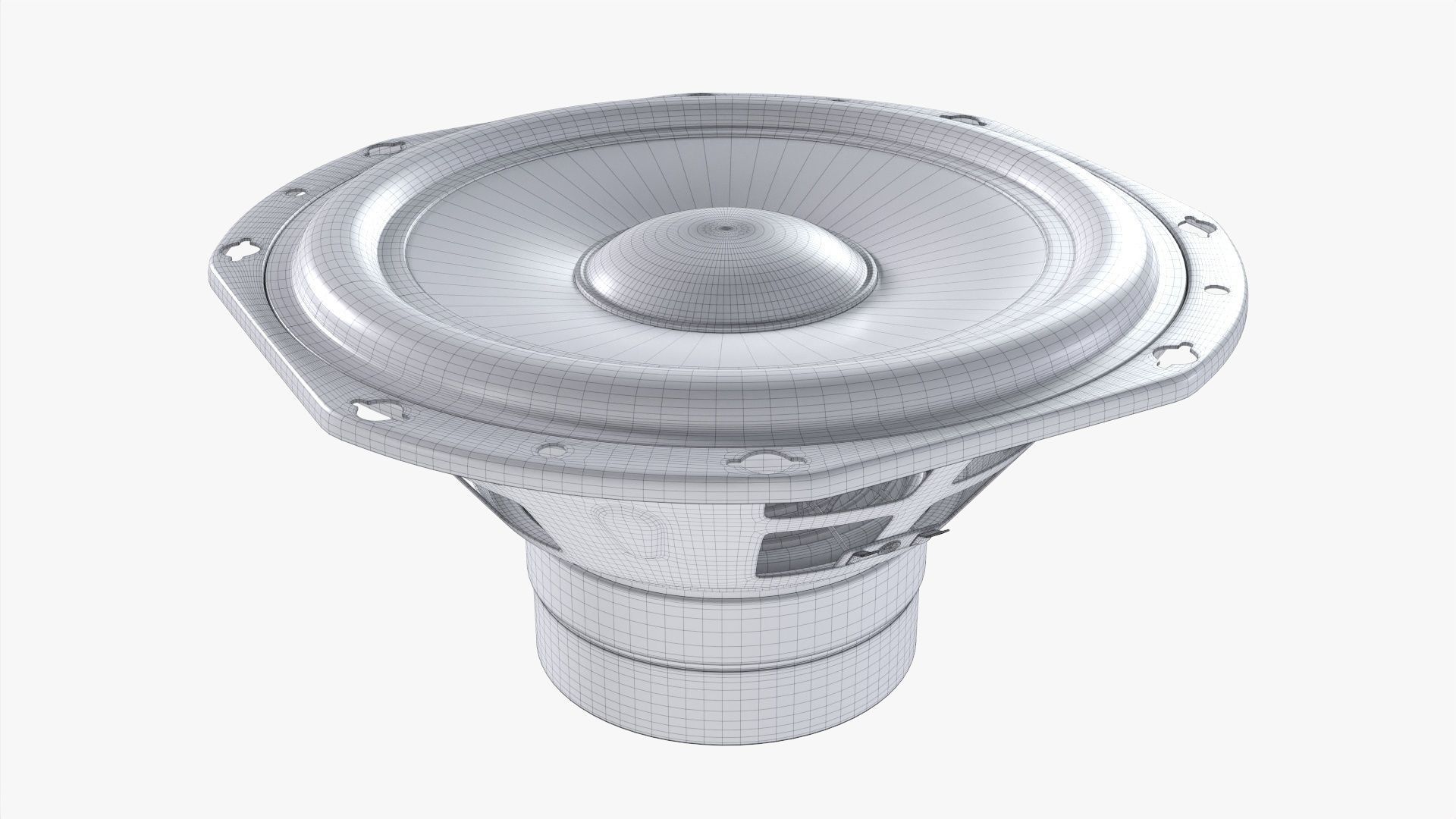 Studio monitor woofer 8-inch 3D model_6