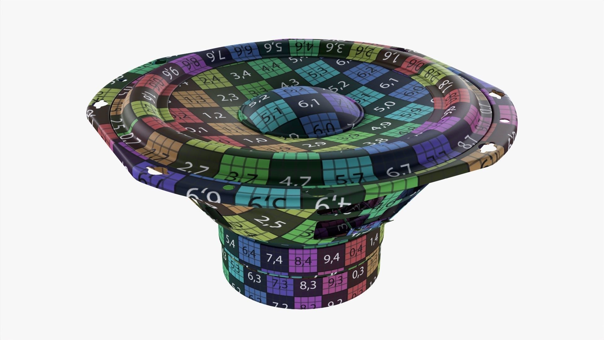 Studio monitor woofer 8-inch 3D model_9