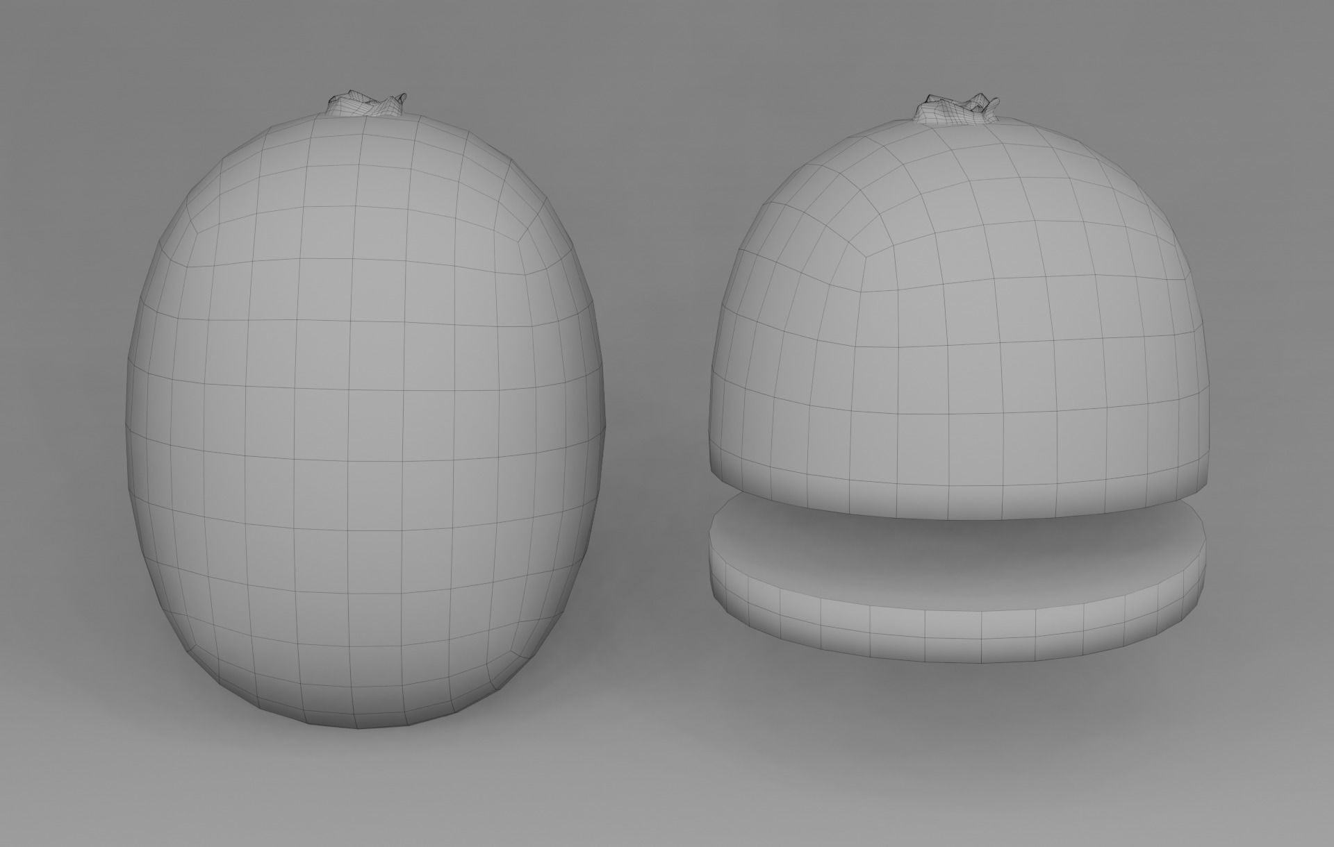 kiwi fruit Low-poly 3D model_3