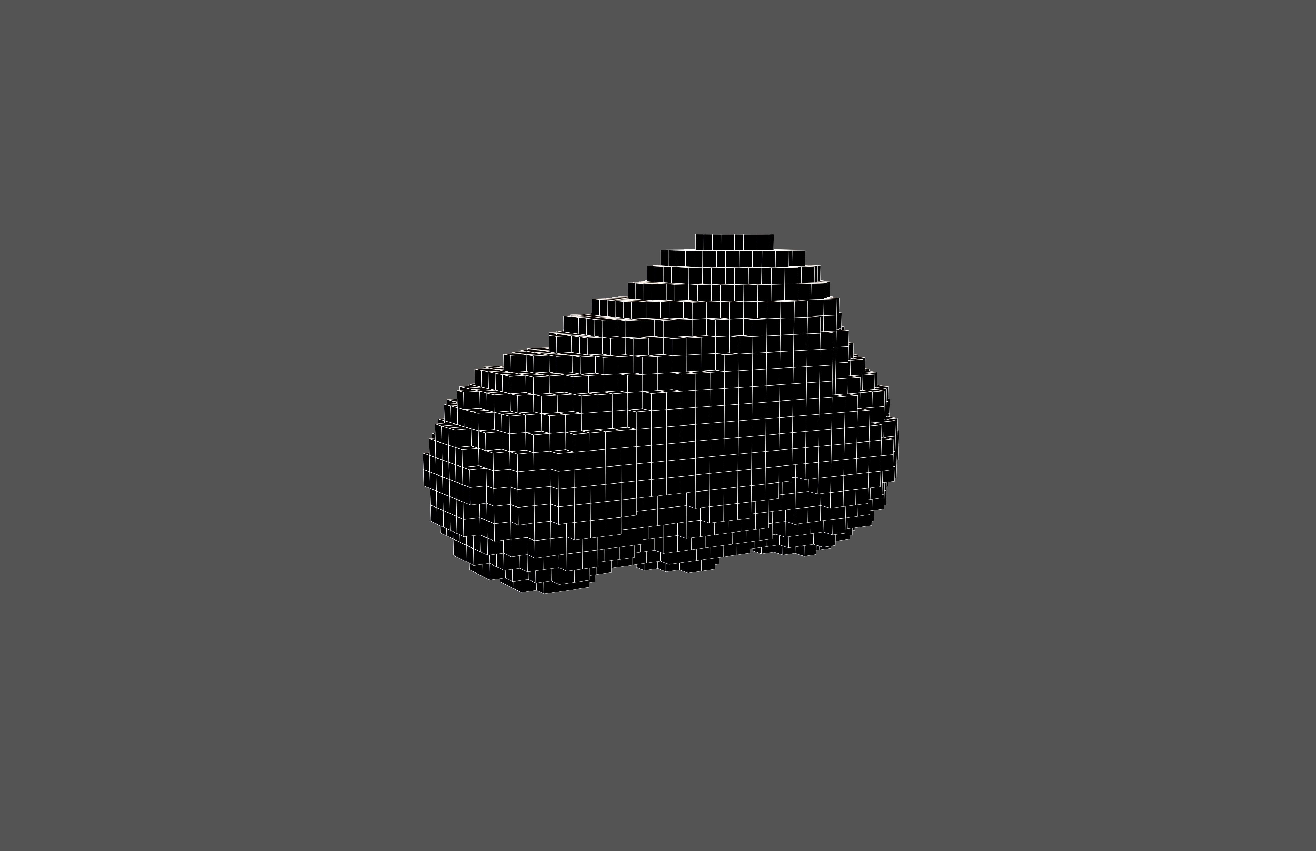 Voxel Style Cloud v2 002 Low-poly 3D model_6
