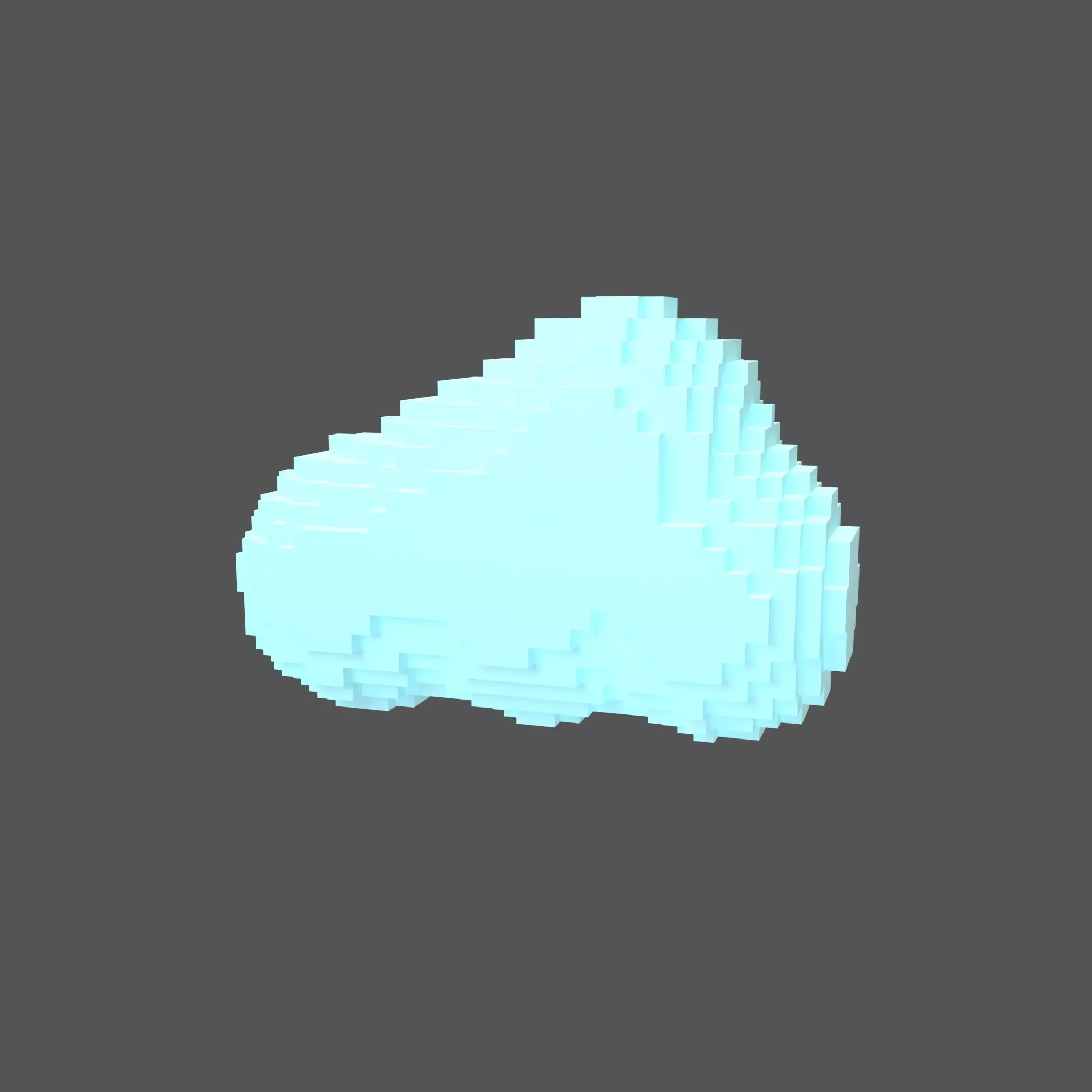 Voxel Style Cloud v2 002 Low-poly 3D model_0