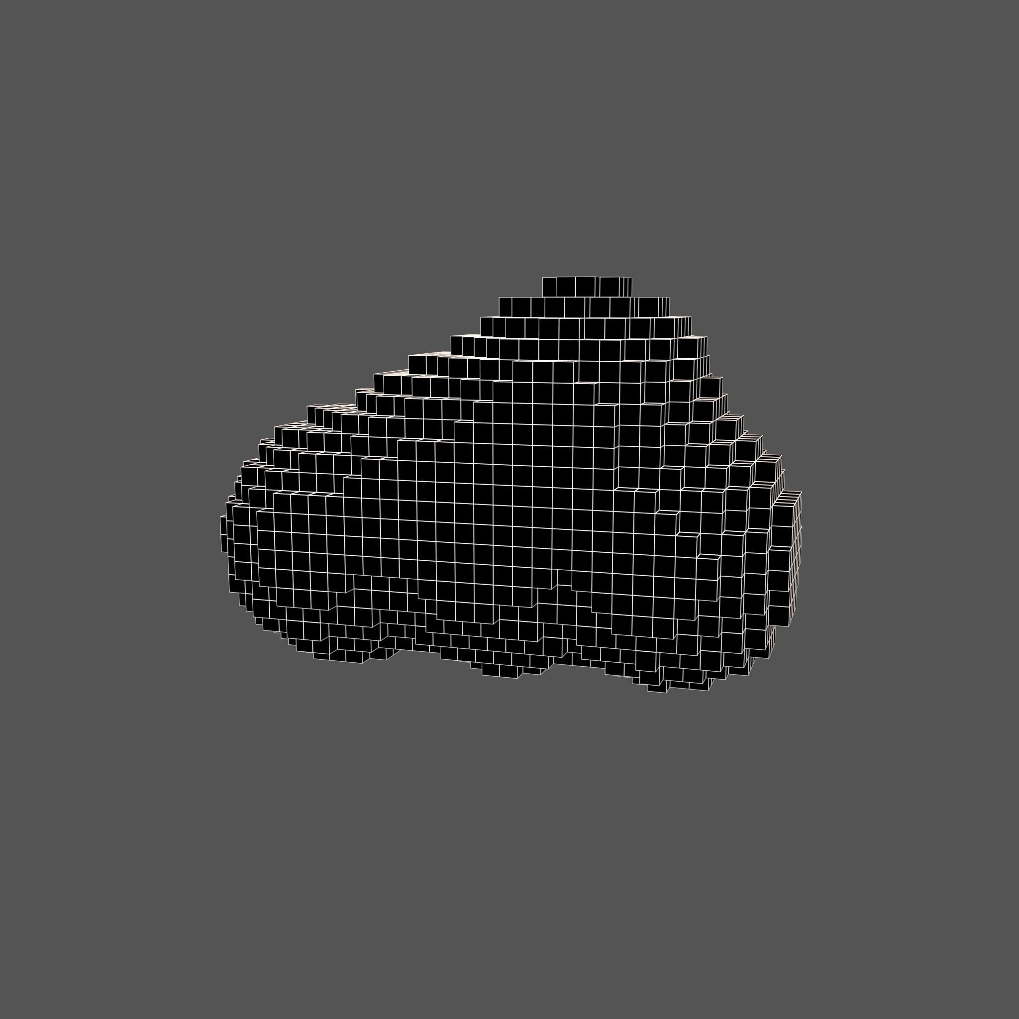 Voxel Style Cloud v2 002 Low-poly 3D model_4