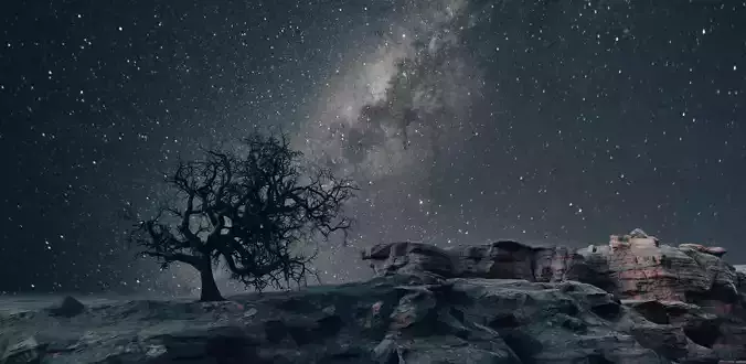 Spooky tree with pbr textures