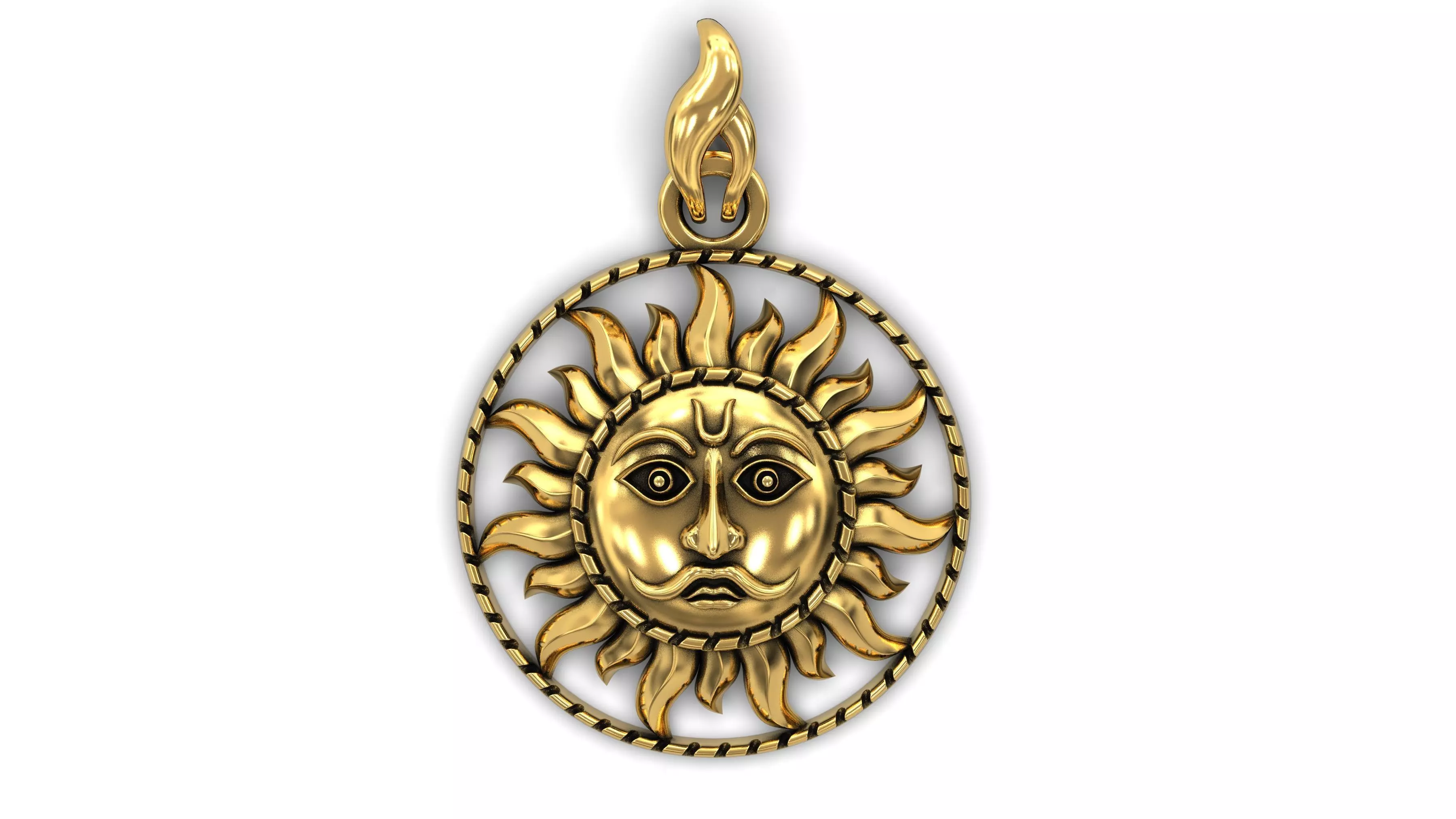 The Sun Pendant 3D print model_0