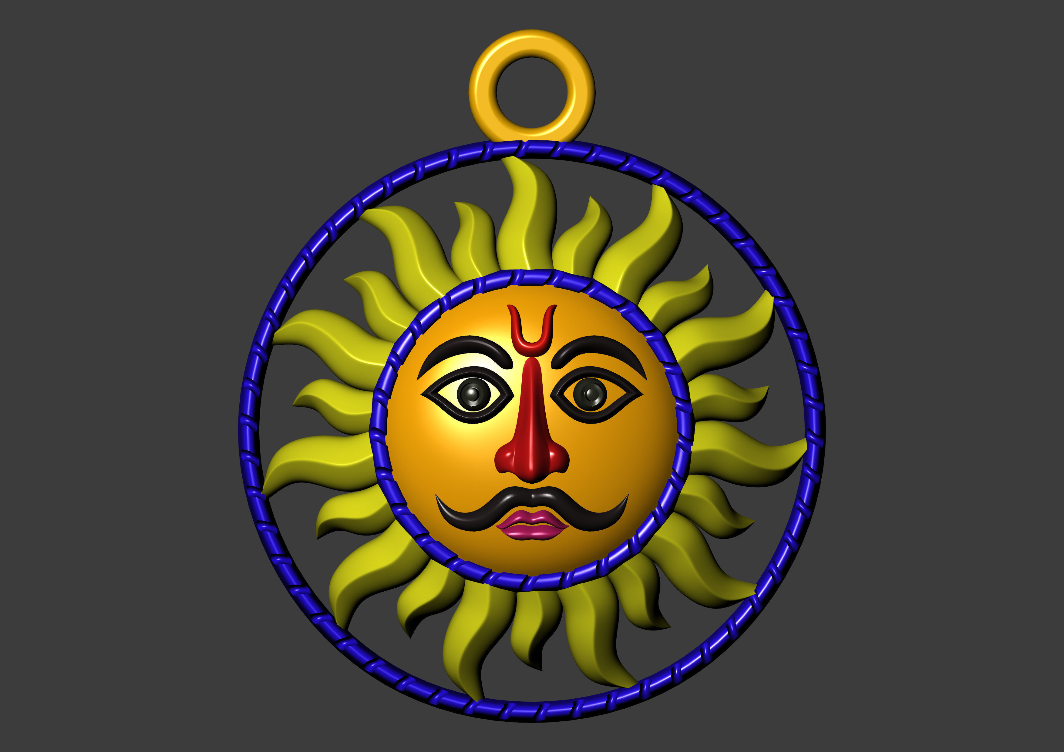 The Sun Pendant 3D print model_13