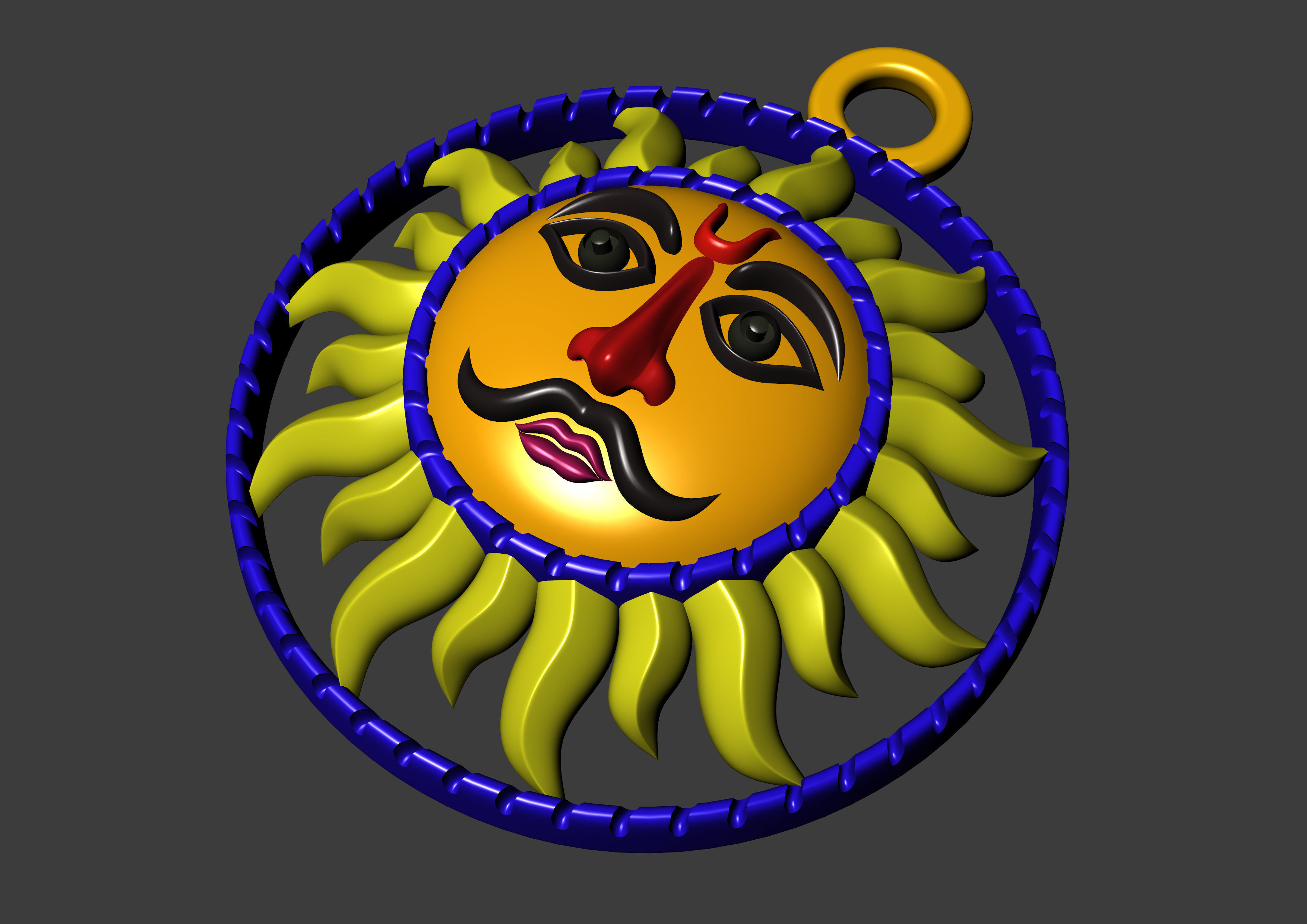 The Sun Pendant 3D print model_11
