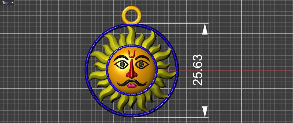 The Sun Pendant 3D print model_10