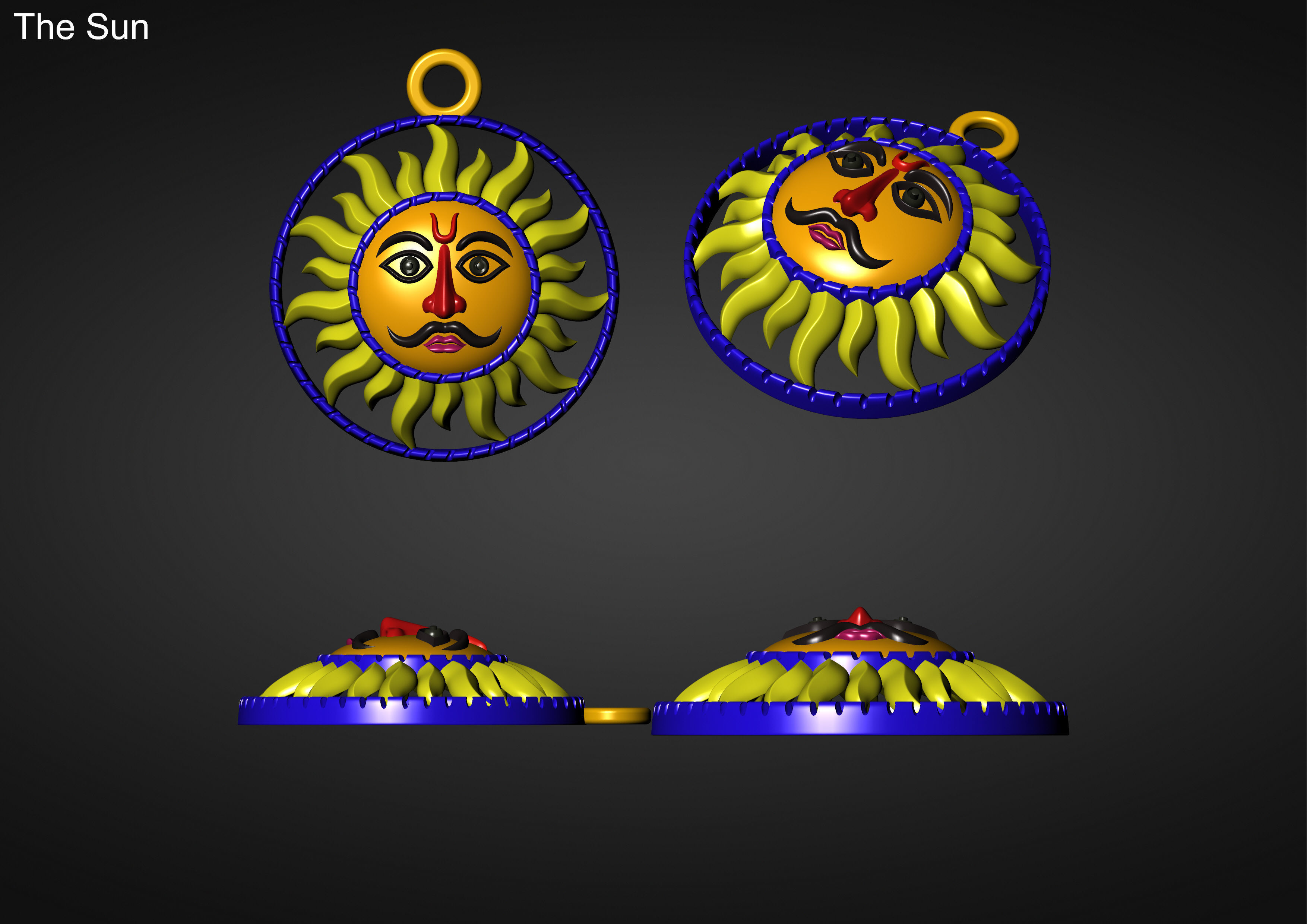 The Sun Pendant 3D print model_14