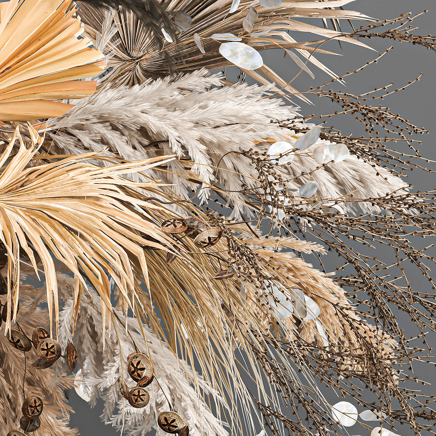 Hanging decor of their dried pampas grass 189 3D model_5