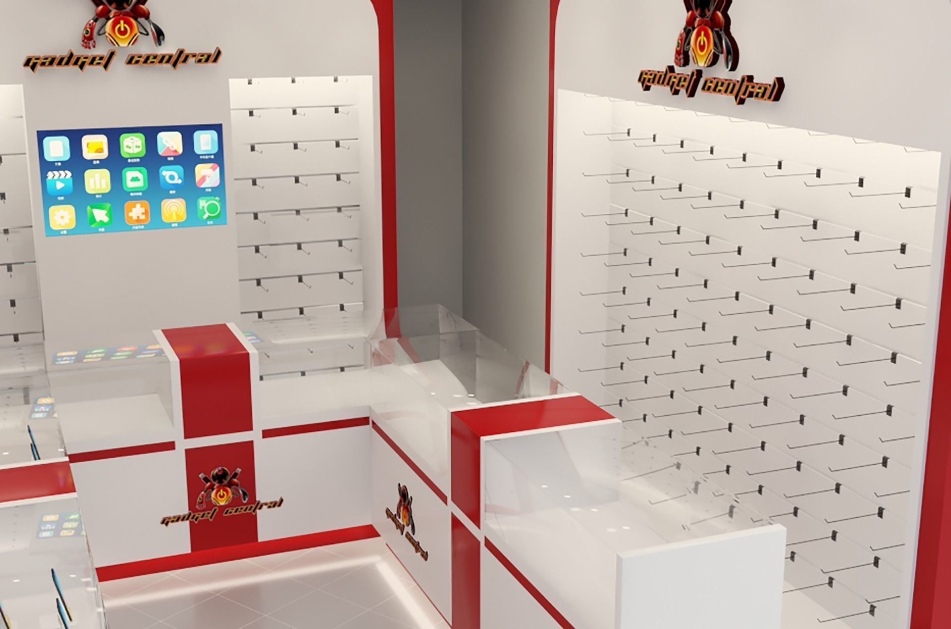 Phone Showroom interior Design 3d model Low-poly 3D model_2