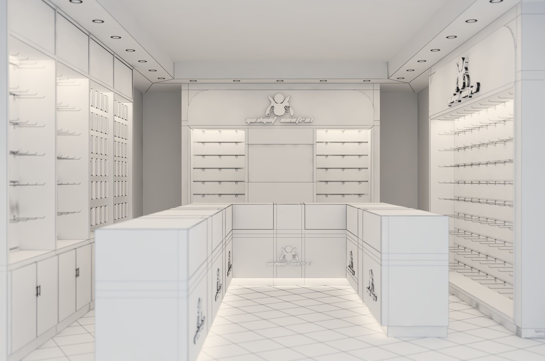 Phone Showroom interior Design 3d model Low-poly 3D model_4