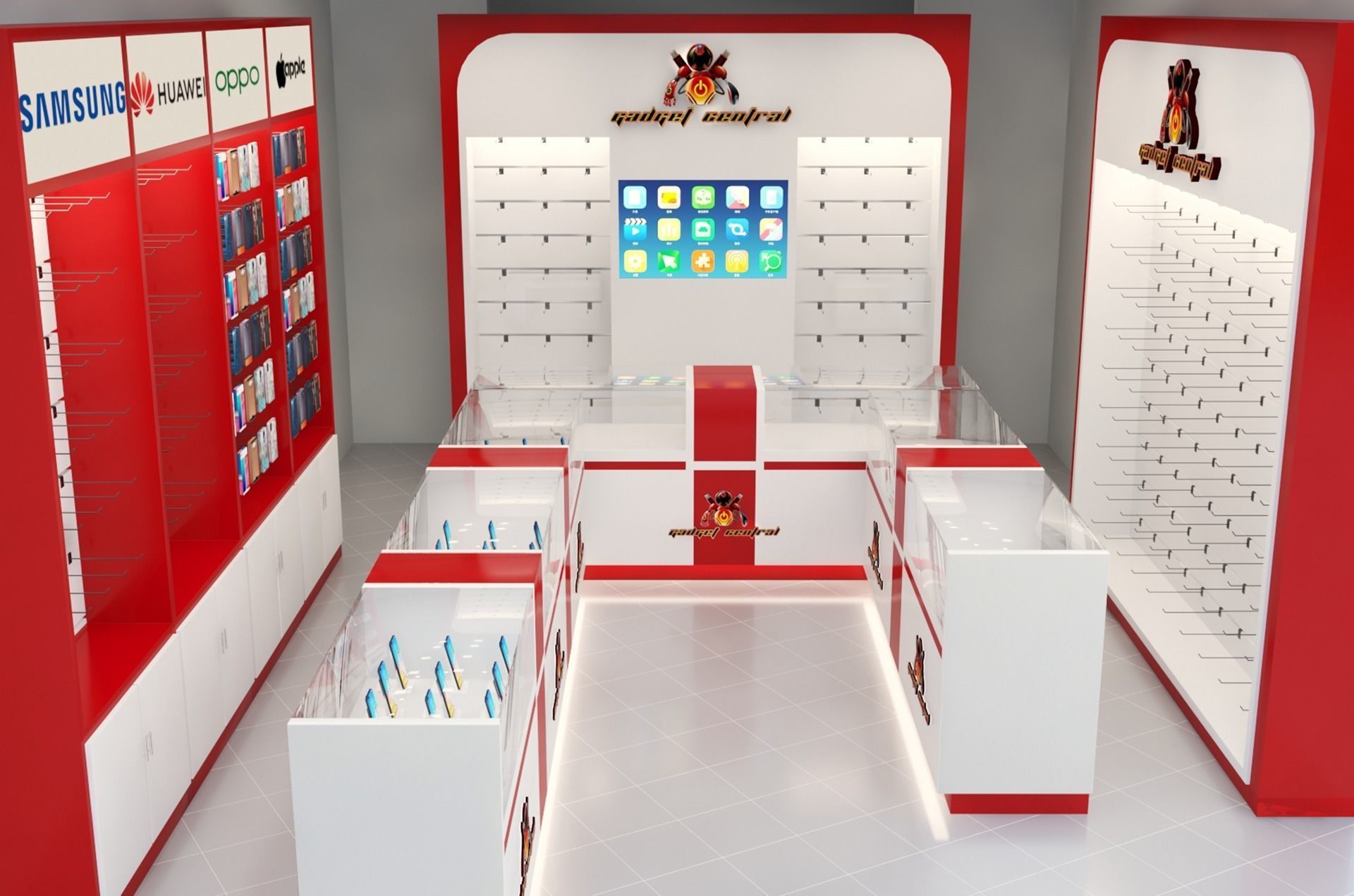 Phone Showroom interior Design 3d model Low-poly 3D model_3