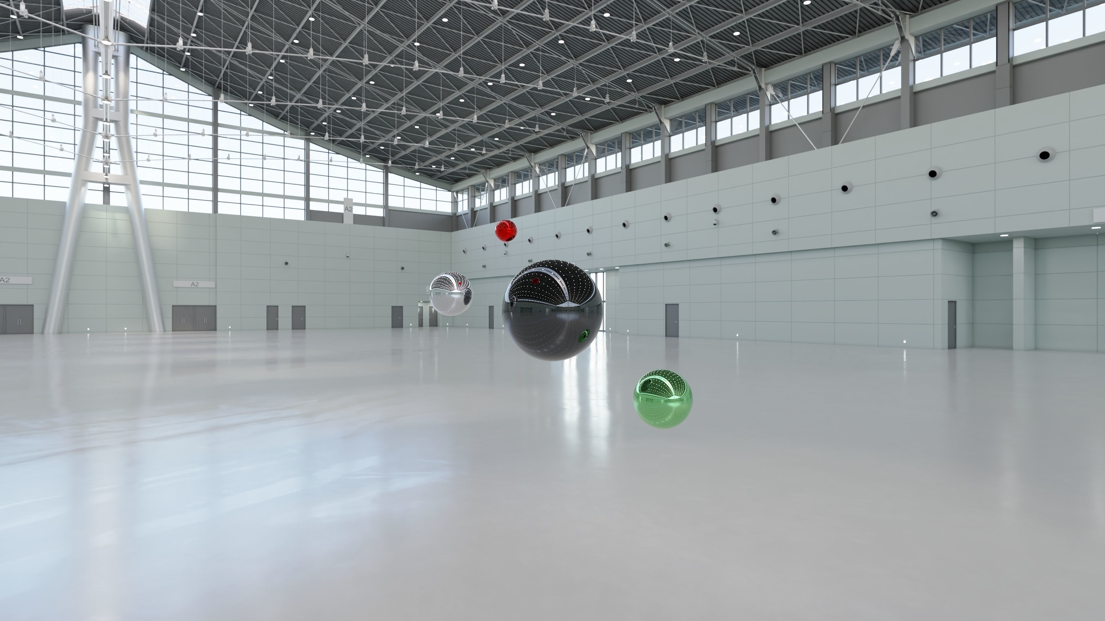 HDRI - Exhibition Hall Interior 1 - 16384x8192 Texture_9