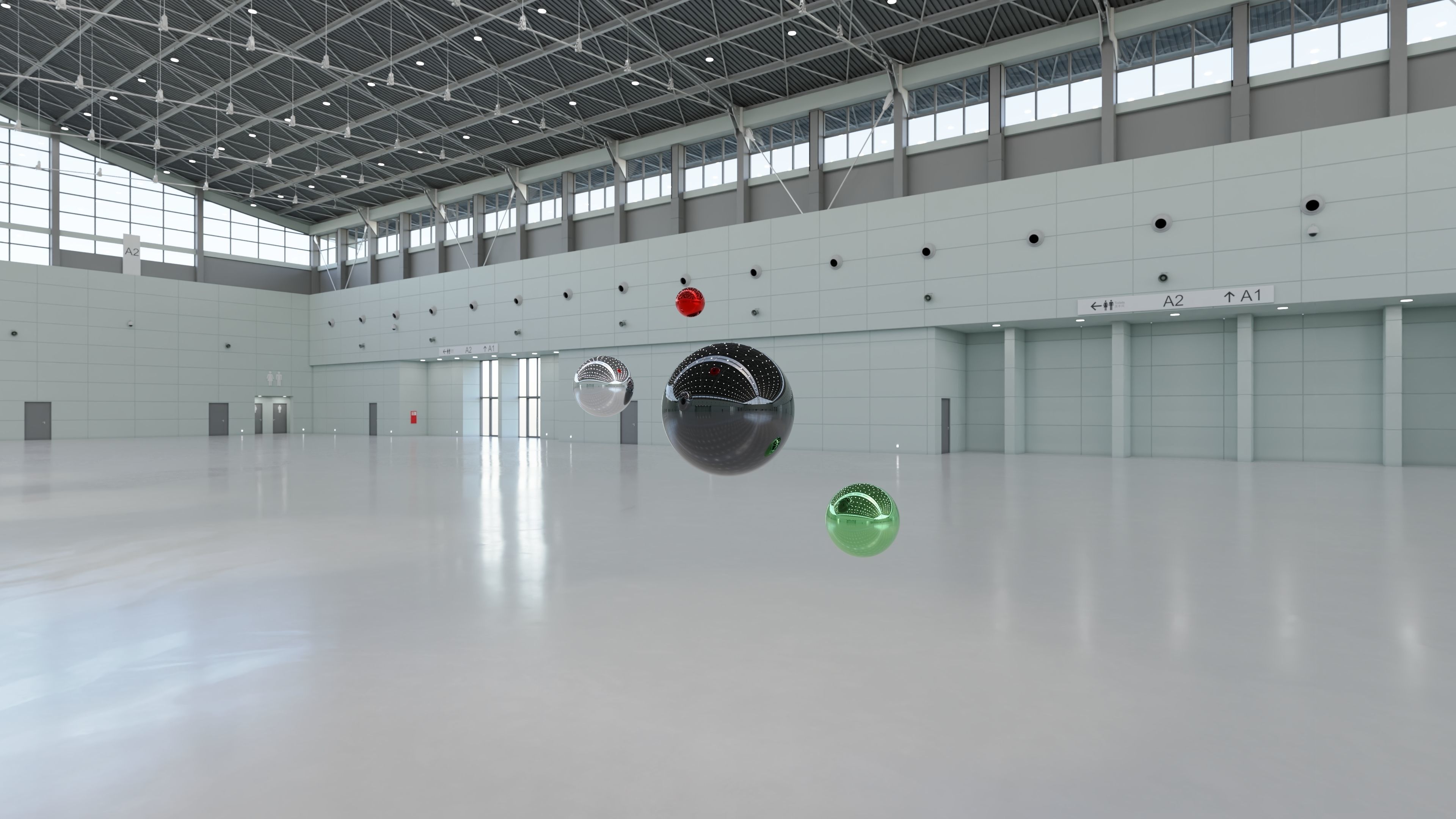 HDRI - Exhibition Hall Interior 1 - 16384x8192 Texture_8