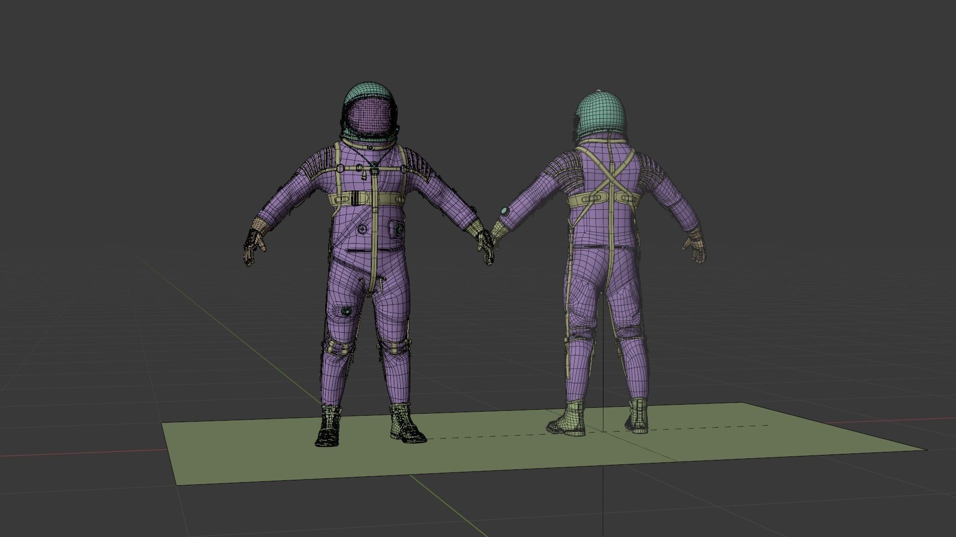 Mercury Navy Mark IV Silver Spacesuit Rigged 3D model_17
