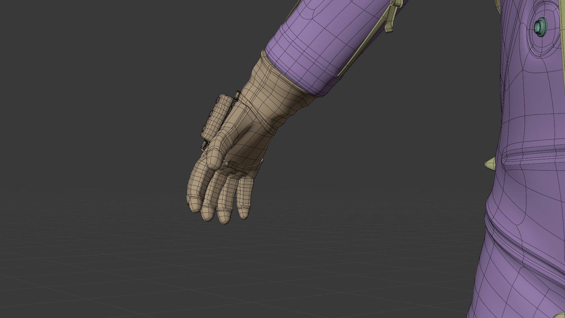 Mercury Navy Mark IV Silver Spacesuit Rigged 3D model_26