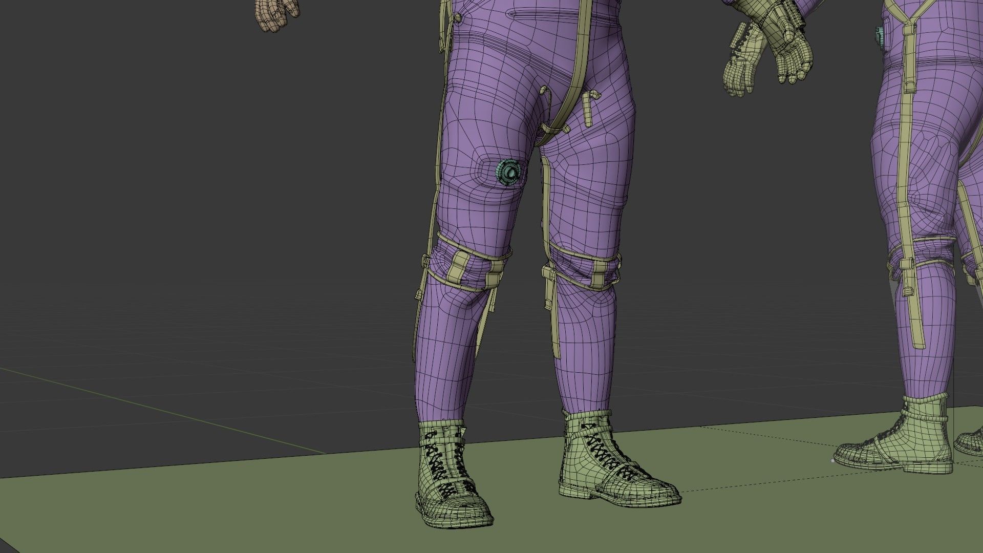 Mercury Navy Mark IV Silver Spacesuit Rigged 3D model_23