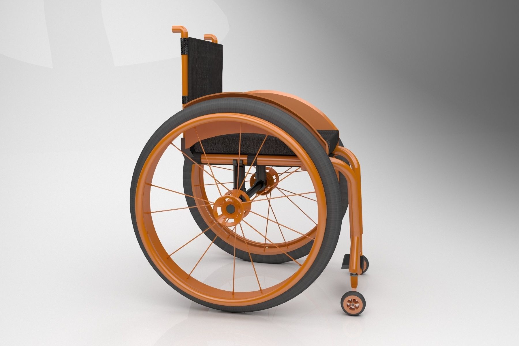 Modern Wheelchair 3D model_2