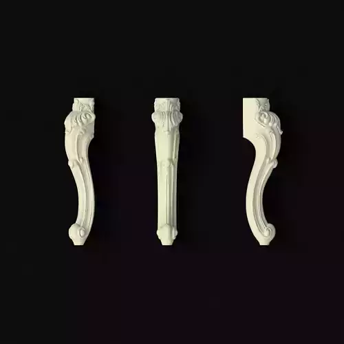 leg High quality 3d models for processing on a cnc machine 