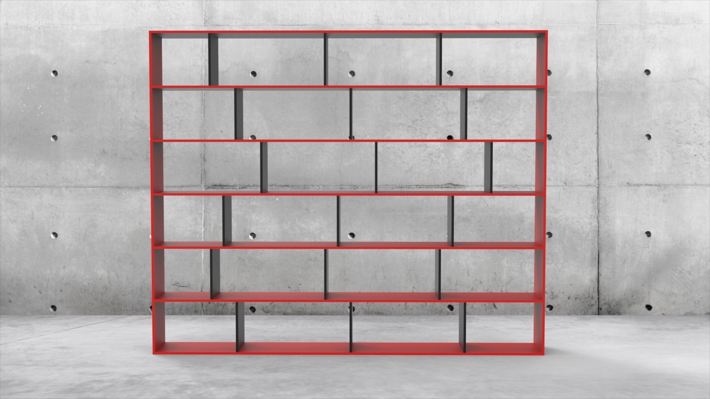 Book shelf 3D model_4