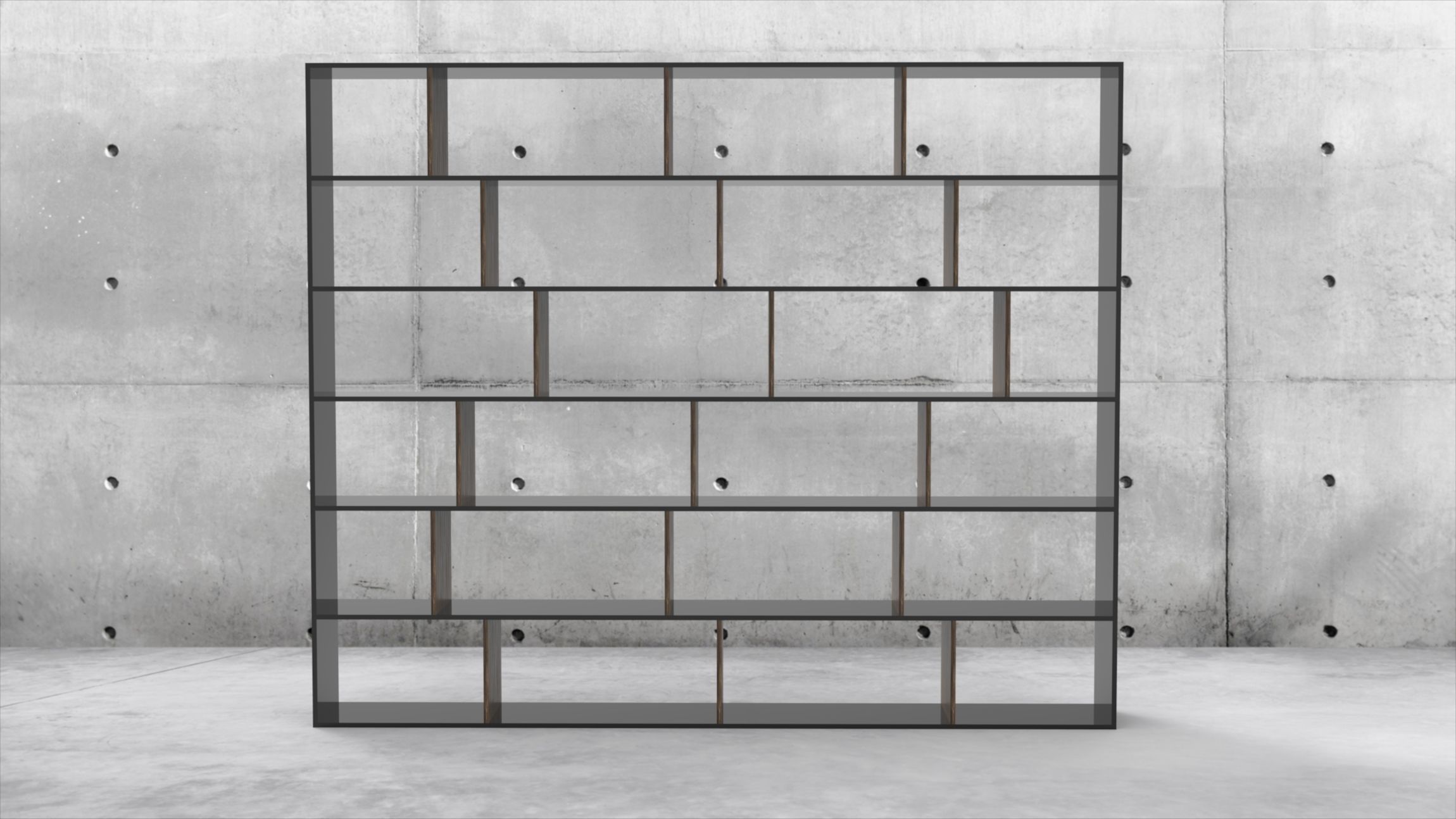 Book shelf 3D model_2