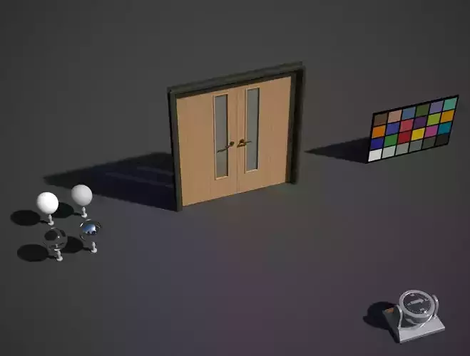 Double Doors with Glass Panels