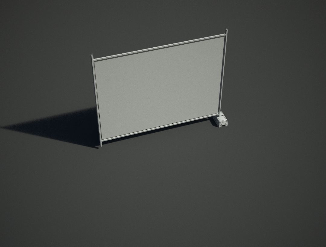 Mesh Heras Fence Low-poly 3D model_4