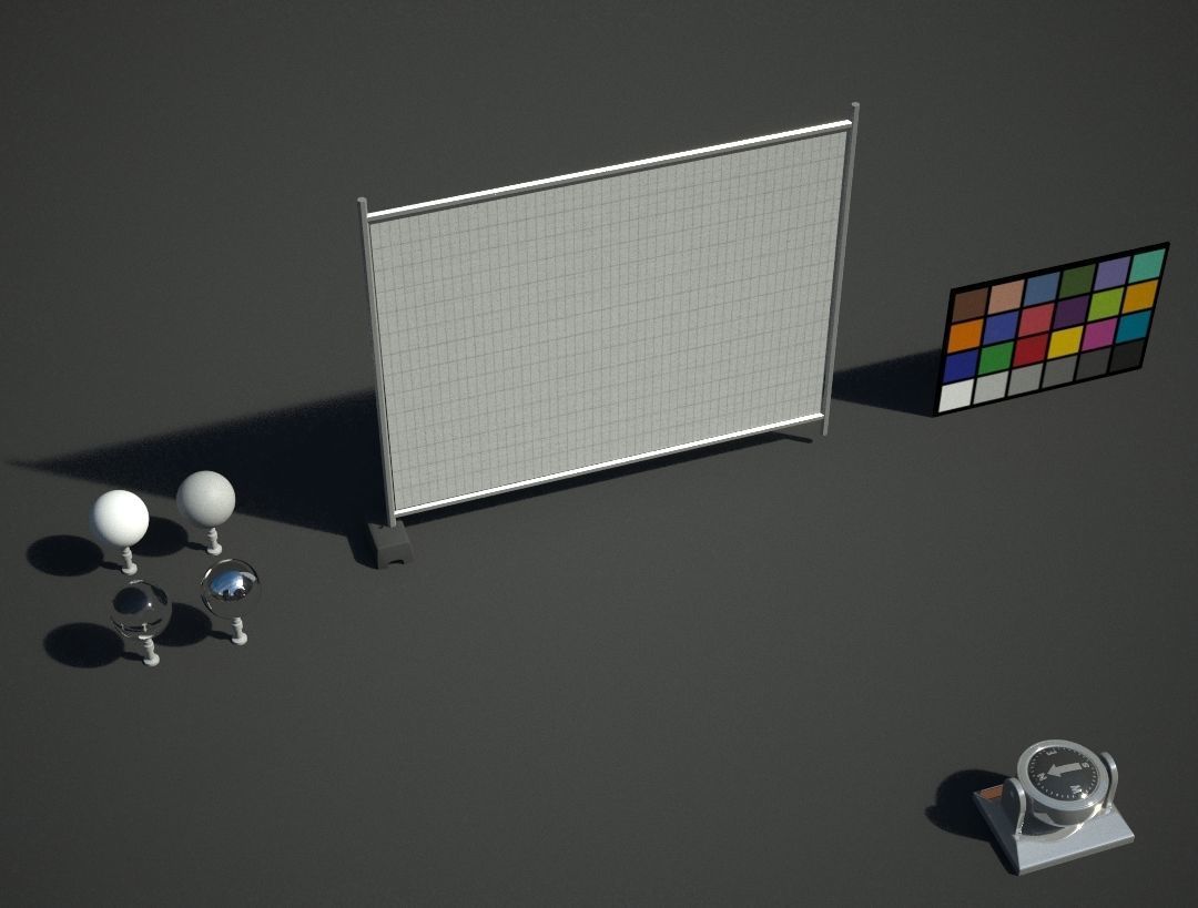 Mesh Heras Fence Low-poly 3D model_2