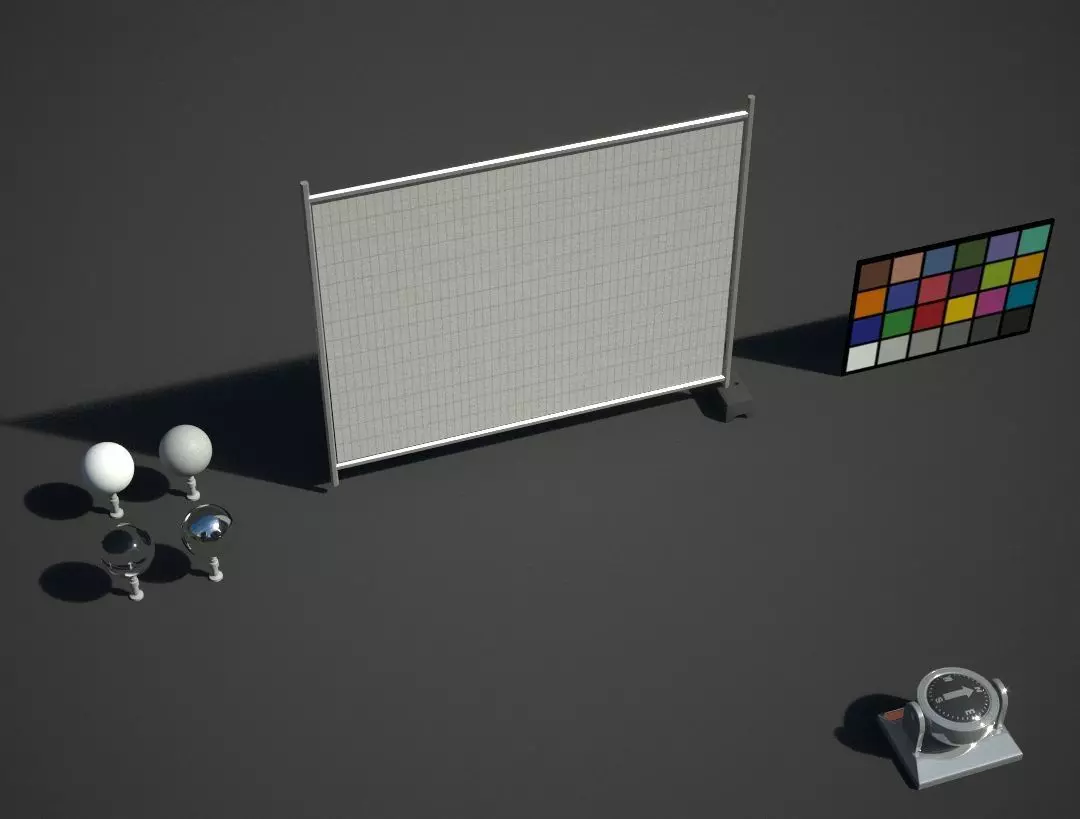 Mesh Heras Fence Low-poly 3D model_0