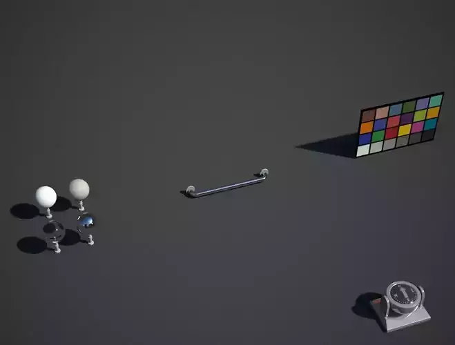 Bathroom hand rail Type 1 Low-poly 3D model