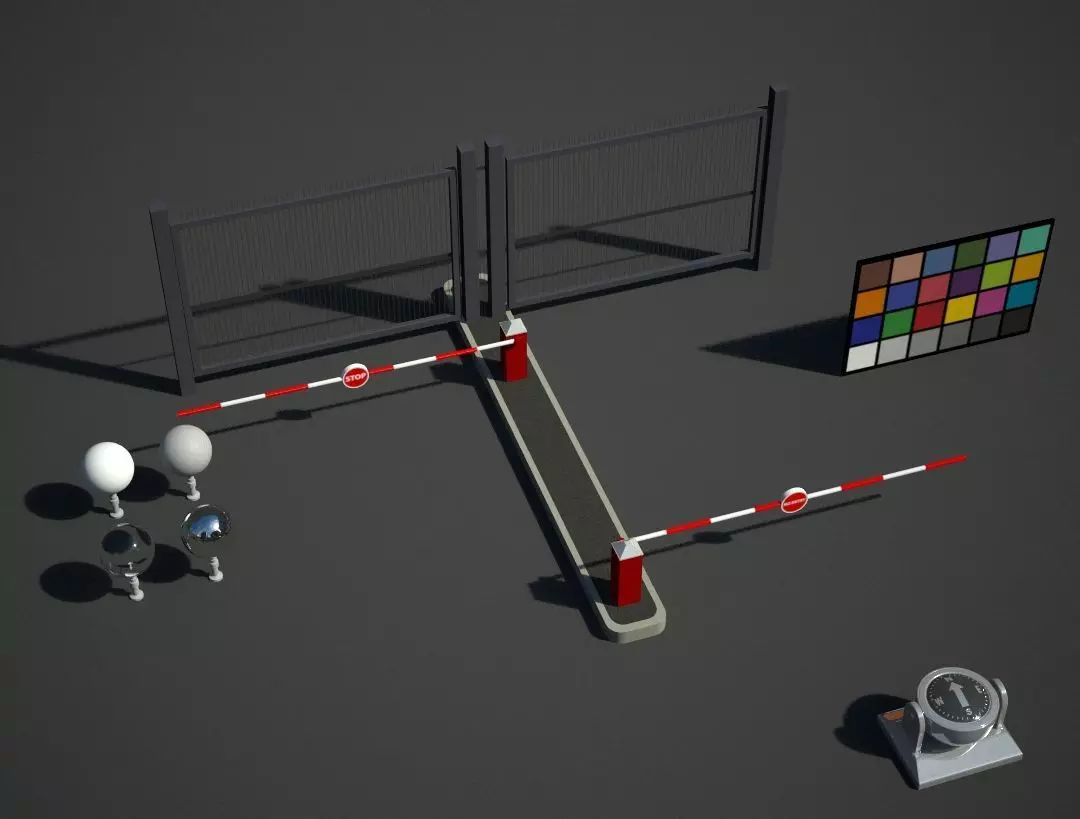 Entrance Gate Low-poly 3D model