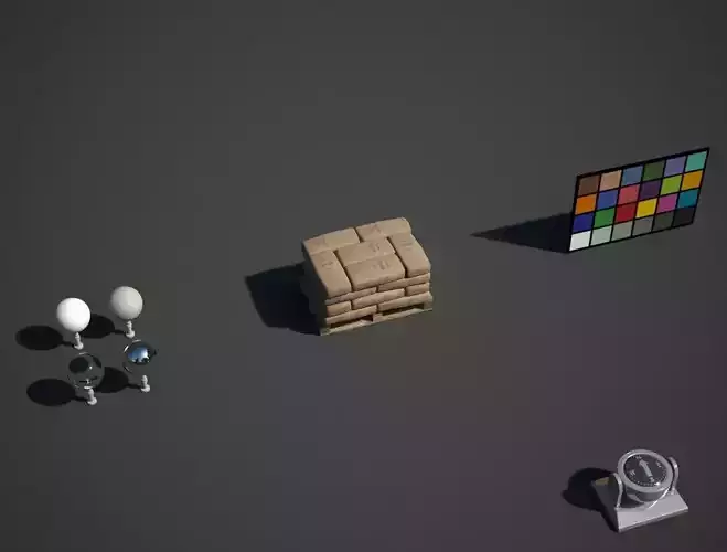 Cement Material Stack Low-poly 3D model