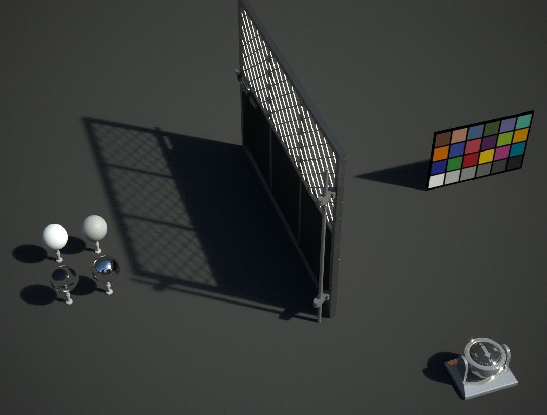 Single Entrance Gate Low-poly 3D model_3