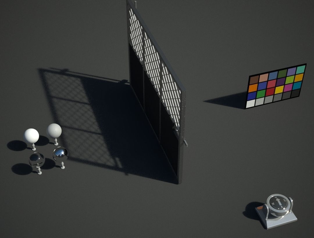 Single Entrance Gate Low-poly 3D model_1