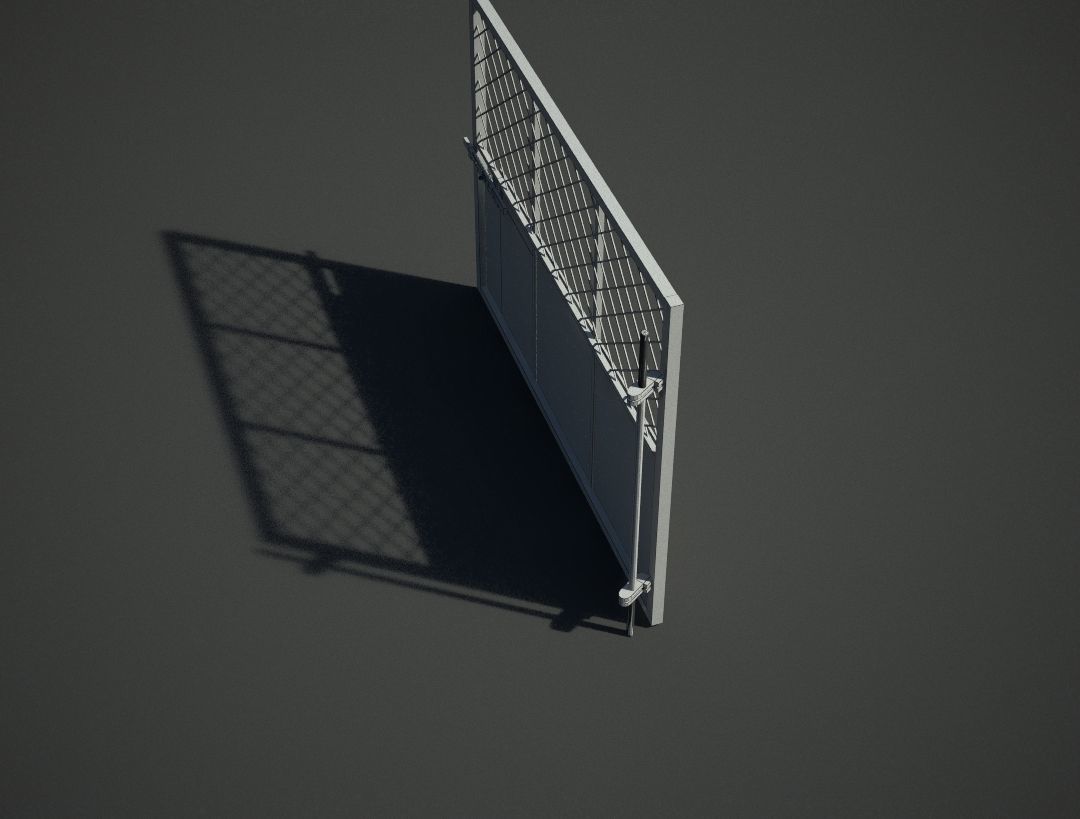 Single Entrance Gate Low-poly 3D model_6