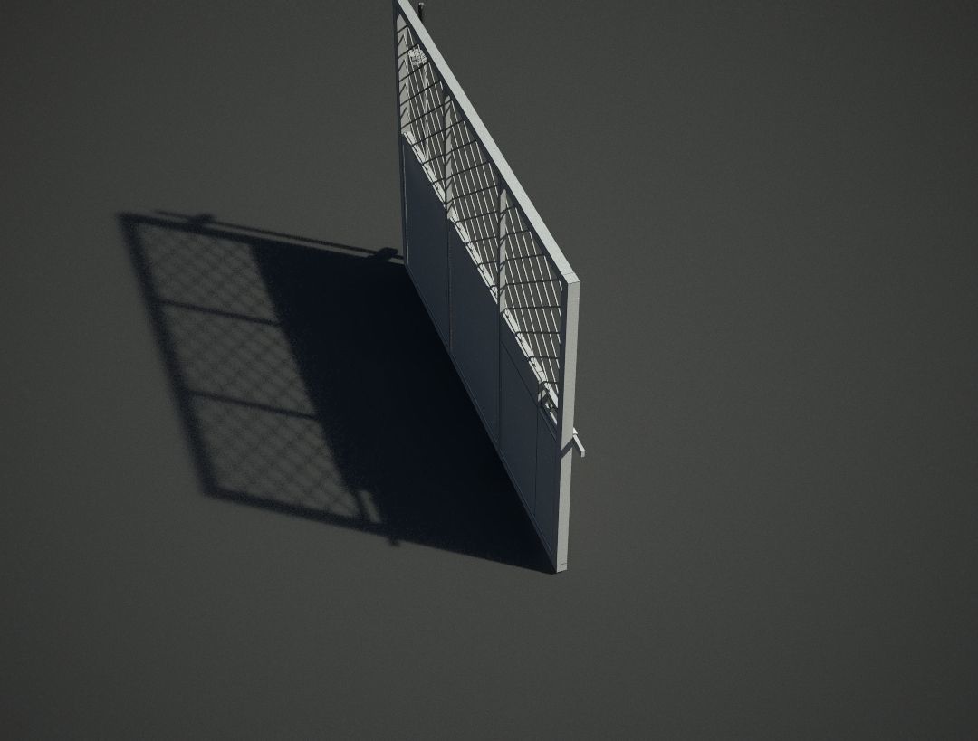 Single Entrance Gate Low-poly 3D model_4