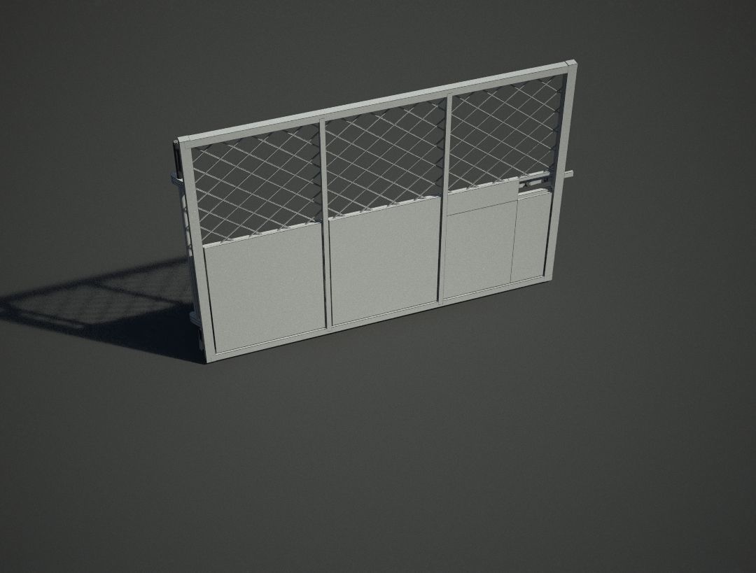 Single Entrance Gate Low-poly 3D model_5