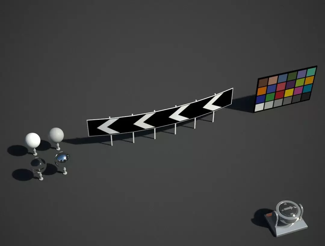 Roundabout Sign Low-poly 3D model