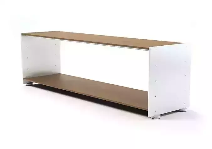 Brown And White Television Stand