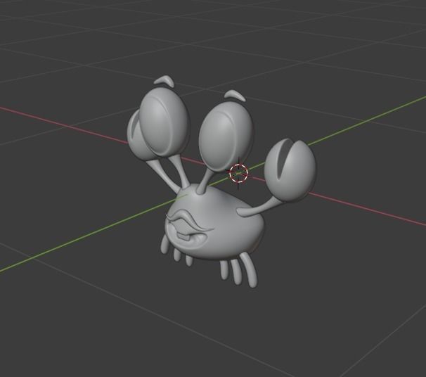 Happy crab 3D model_3