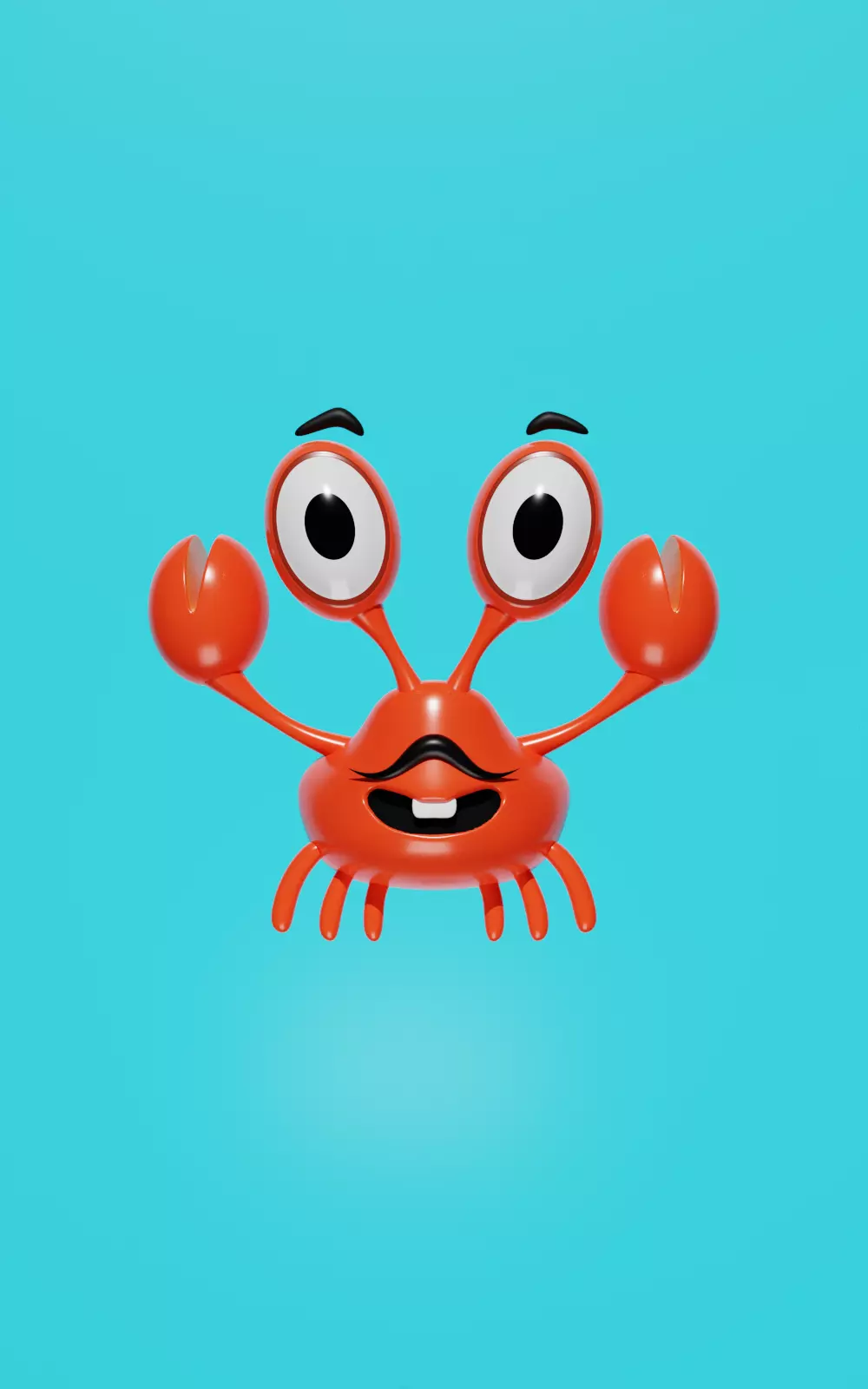 Happy crab 3D model_0
