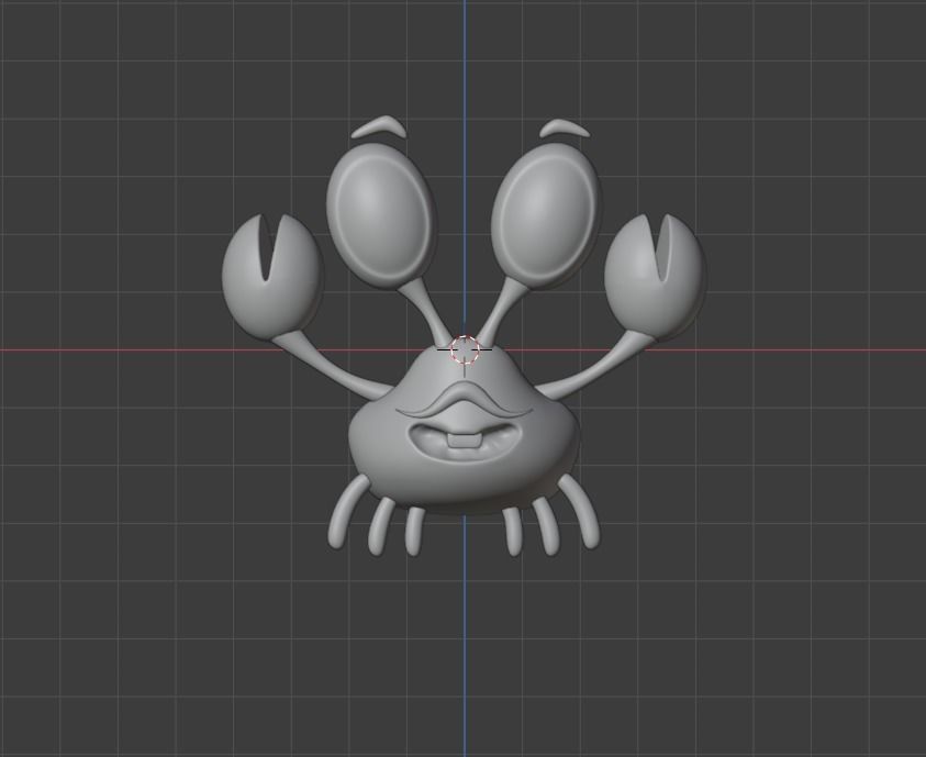 Happy crab 3D model_1