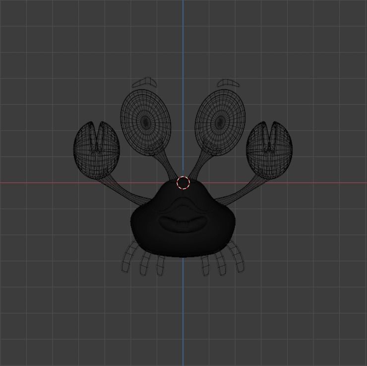 Happy crab 3D model_2