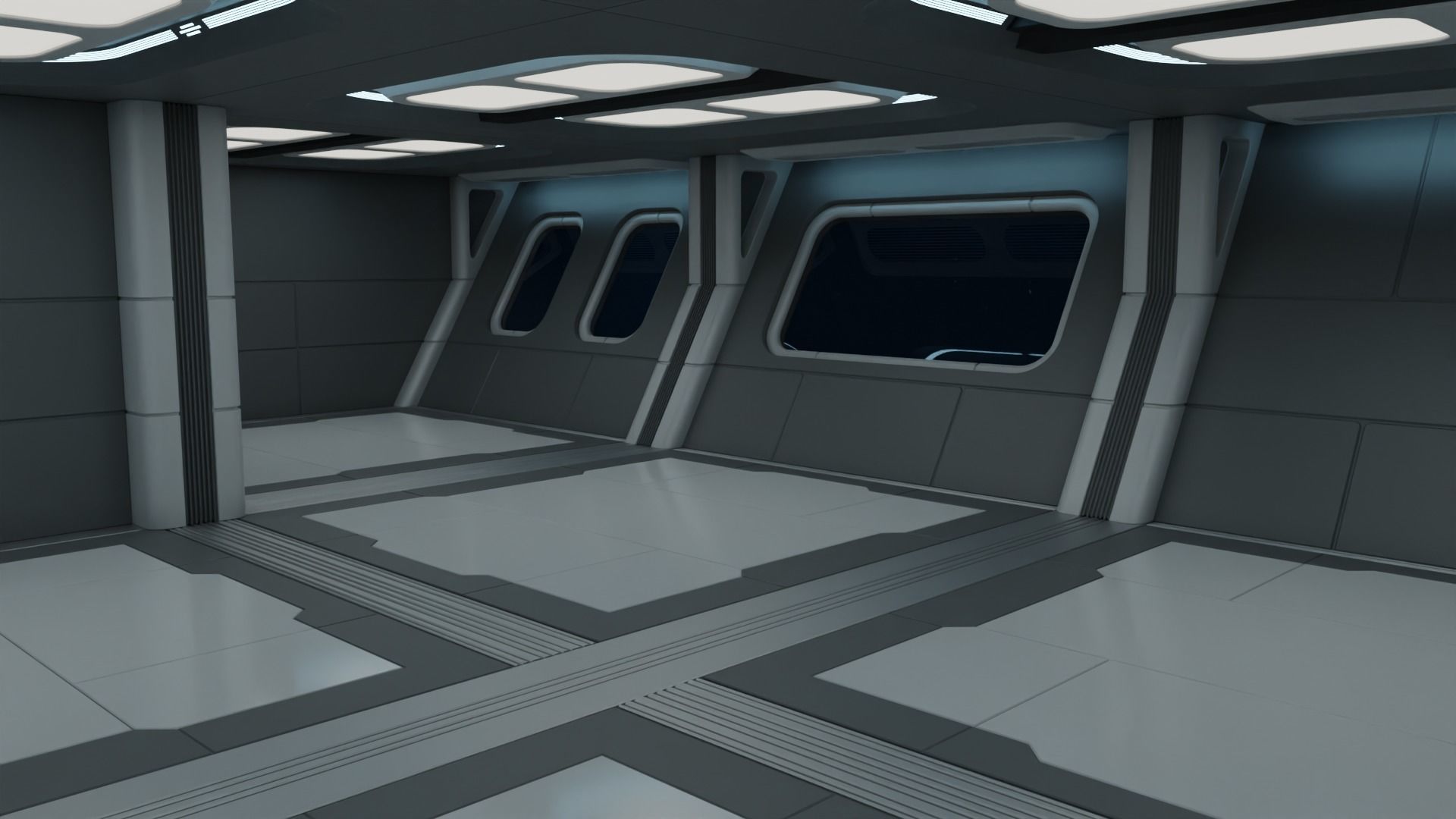 Sci Fi Quarters Kit 1 3D model_4