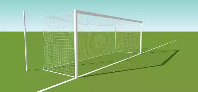 Realistic football goal or soccer goal  3D model